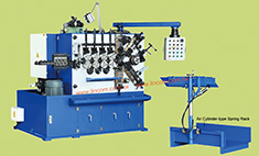 Spring making machine for roller shutter door.